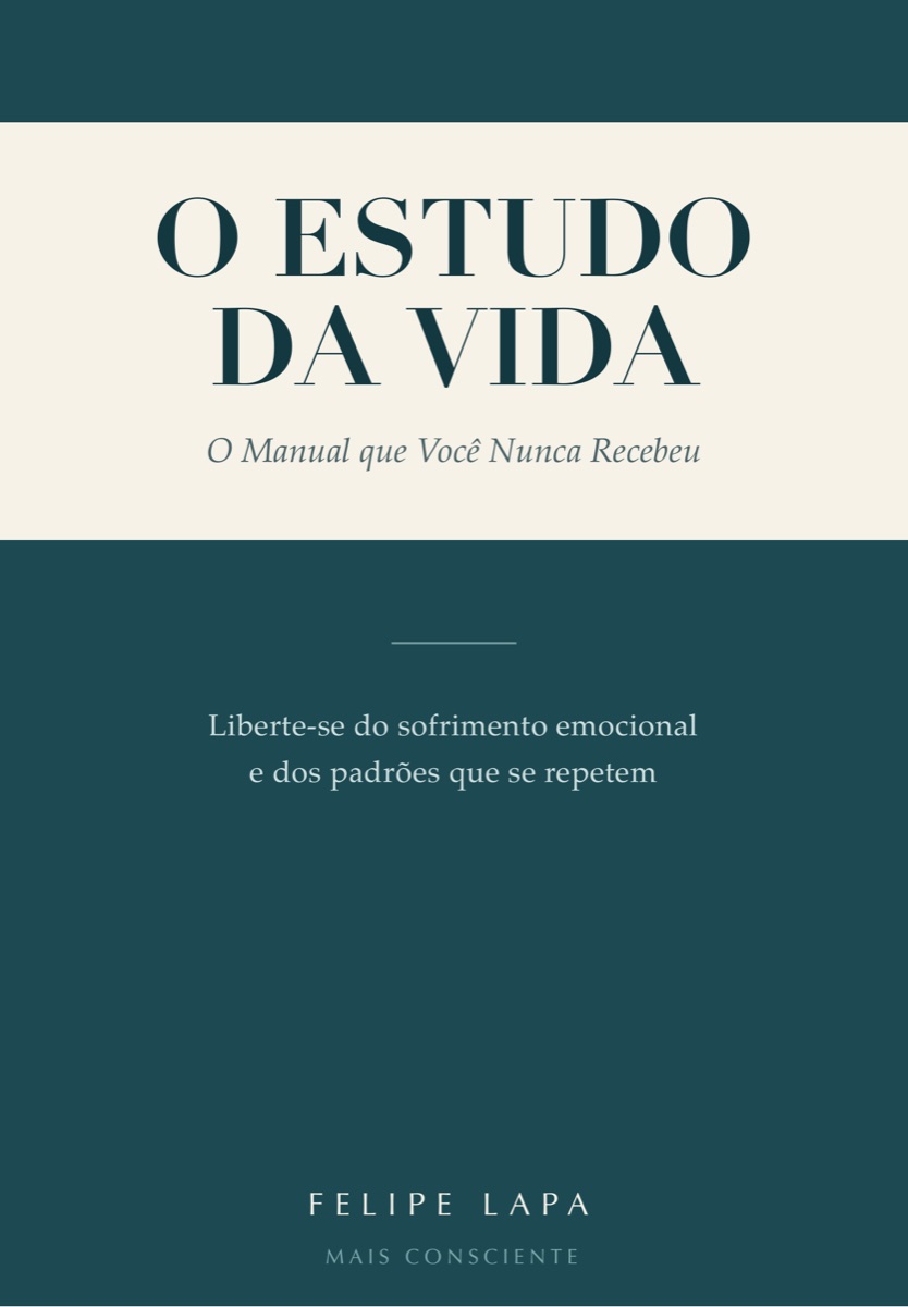 Capa de O Estudo da Vida, de Felipe Lapa